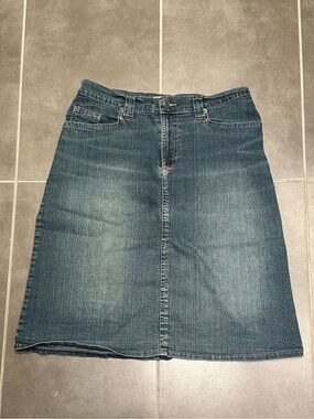 Vintage Y2K Denim Midi Skirt